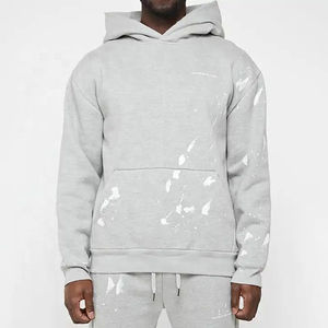 Trajes de sudor de lana de algodón 100% al por mayor ropa deportiva informal de gimnasio transpirable de peso pesado diseños personalizados para pintura arte Splash invierno - Product Image 1