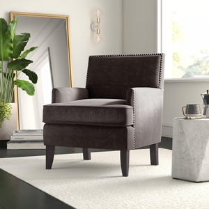 Contemporary <b>Square</b> Single Sofa with Multi-colored Fabric Upholstery - Product Image 5