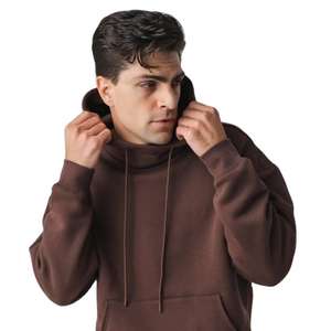 Logo personnalisé lavé à l'acide 460 Gsm coton recadrée pull en relief Streetwear en détresse hommes à capuche - Product Image 5