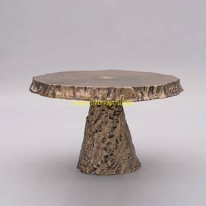 แท่นวางเค้กแบบเรียบง่ายทำจากโลหะพร้อมถาดกลมสำหรับวางเค้กคัพเค้กขนมอบงานแต่งงานโต๊ะกลาง - Product Image 1