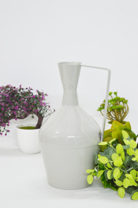 Vase de sol enduit de poudre de luxe pour mariage Vase de décoration de maison ou de mariage en métal enduit de poudre ivoire coloré de qualité supérieure Vase long - Product Image 3