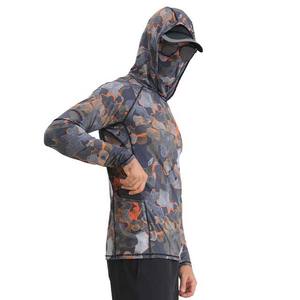 Chemises en jersey de pêche avec protection UPF 50 + UV pour hommes, chemises de pêche à capuche à manches longues et à séchage rapide, conception personnalisée - Product Image 2