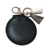 Souvenir promotionnel Miroir compact portable en cuir PU personnalisé Mini miroir cosmétique