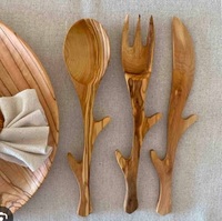 Ensemble de couverts en bois de bouleau écologiques, style moderne, cuillère, fourchette, couteau, pour mariages, fêtes, restaurants, fabrication artisanale, grande qualité