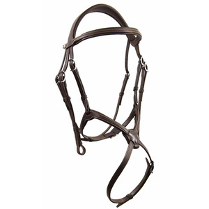 Tocado anatómico con bandas nasales de cuero y hebillas para las mejillas en ambos lados para mayor comodidad Incluye hebillas - Product Image 3