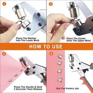 1/4 Kit di strumenti per fori manuali multiuso per fori per l'artigianato per vari scopi - Product Image 4