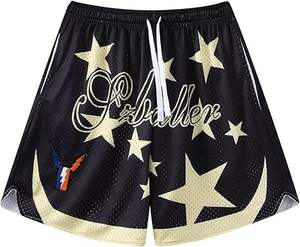 Pantalones Cortos Deportivos Unisex de Malla para Gimnasio, con Bolsillo con Cremallera, Logotipo Personalizado, Poliéster Transpirable, Estampado, Pantalones Cortos de Baloncesto, Ropa Urbana - Product Image 5