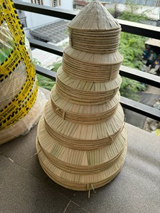 หมวกฟางทรงกรวยแบบดั้งเดิมของเวียดนามสำหรับทั้งชายและหญิงหญ้าธรรมชาติไม่ใส่ได้ทั้งชายและหญิงม่านบังแดดใบปาล์มสำหรับการเดินทางและเครื่องแต่งกาย - Product Image 5
