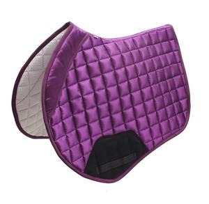 Tapis de selle de cheval anglais violet noir de qualité supérieure de concepteur Polyester/coton tissu polycoton anglais équitation équestre - Product Image 1