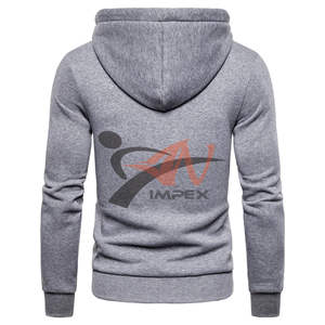 Sweat à capuche avec fermeture éclair et logo d'impression personnalisée de haute qualité pour hommes vente directe d'usine tenue décontractée nouveau style de sweat à capuche avec fermeture éclair pour hommes - Product Image 2