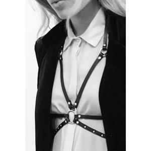 Elegante cintura realizzata in ecopelle con 700982 di abbigliamento incrociato anteriore