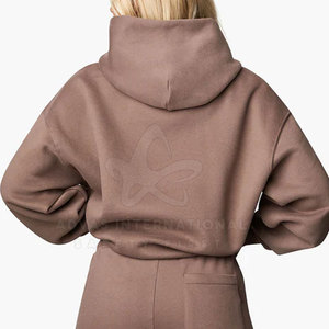 Gran oferta de sudaderas con capucha para mujer de calidad Premium 100% algodón estilo informal cómodo con capucha para invierno con logotipo frontal en línea - Product Image 2