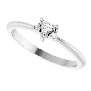 Anillo de compromiso Stuller con detalles en oro blanco de 14 quilates 72435:216P 14KW - Product Image 5