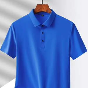 Camisa POLO informal de verano para hombre, estampado de Color sólido, elástico, cómodo, con absorción de humedad transpirable, secado rápido - Product Image 5