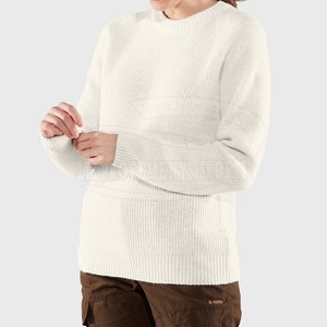 Fabrication pakistanaise de chandails en coton pour femmes de couleur unie chandails décontractés pour femmes avec logo imprimé personnalisé - Product Image 3