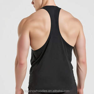 Débardeur de sport sans manches personnalisé OEM 100% coton respirant tricoté capuche décontractée XL pour la course à pied Fitness Gym haut de gymnastique pour hommes - Product Image 3