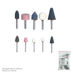 Set di 10 Frese Pneumatiche per Smerigliatrice - Product Image 1