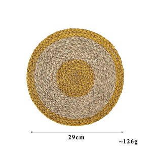 2023 Trending High Quality <b>Woven</b> Seagrass Straw <b>Mat</b> Classic Bamboo <b>Place</b> <b>Mats</b> for Wedding Decor Kitchen Table Light Tablemat - Product Image 6