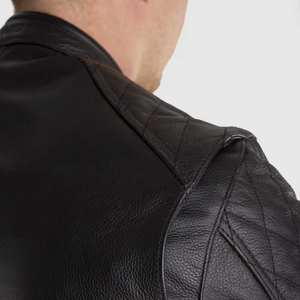 Approvisionnement direct en usine Veste en cuir d'hiver pour hommes de haute qualité avec fermeture éclair Logo personnalisé Tenue décontractée à bas prix Style de rue populaire - Product Image 4