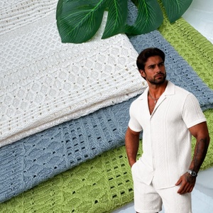 Tissu jacquard tricoté chaîne à motif floral large, extensible, pour vêtements homme et femme, approvisionnement OEM, plusieurs couleurs, directement de l'usine - Product Image 1