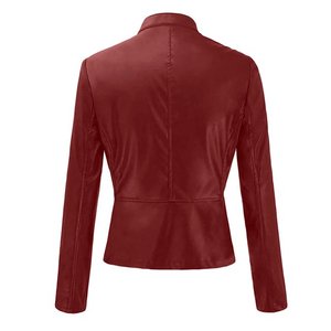2025 Clearance Women Cotton Breathable Racer Motorcycle <b>Jacket</b> Zip Moto Biker Slim Fit Lightweight <b>Bolero</b> Outwear - Product Image 5
