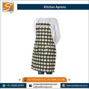 Luxury Solid Pattern Customized Size Best Quality Elegant Design 100% Cotton <b>Kitchen</b> <b>Aprons</b> for Cooking Wholesale in India - Product Image 4