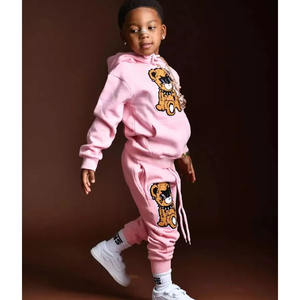 Chándal deportivo para niños con logotipo personalizado de algodón 100% de alta calidad, chándal transpirable con pantalones incluidos, estilo infantil - Product Image 3