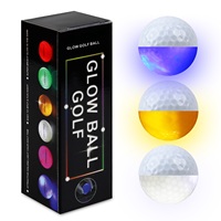 Le golf coloré allument les balles de golf LED pratiquent le jeu de balles de golf lumineuses blanches de 42mm