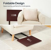 Set de 2 tables pliantes avec cadre métallique stable finition rustique marron et noire Montage facile gain de place pour les petits espaces