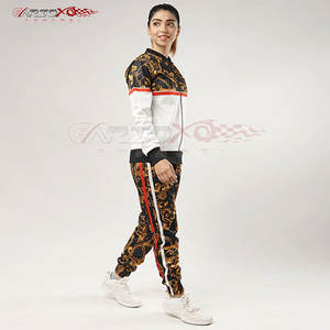 Breathable Women Tracksuit With Full Sublimation Graphics For <b>Workout</b> Use Zipper <b>Jacket</b> Women Sublimation Tracksuit - Product Image 4