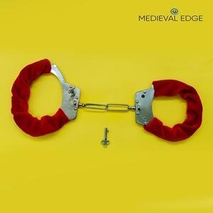 Menottes pour jeu de rôle dramatique, jouets sexuels BDSM, menottes de bondage réglables en peluche métallique, menottes de cheville pour couples - Product Image 5