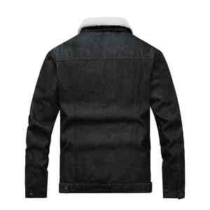 Chaqueta de mezclilla de alta calidad hecha a medida al por mayor de moda superior con piel de Sherpa en el interior chaqueta de mezclilla de diseño personalizado para hombres - Product Image 2