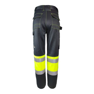 2024 Hi <b>Vis</b> Multi-pockets Safety Pants <b>High</b> Visible Working OEM Industrial <b>Trousers</b> Safety Reflective Work Pants for Men - Product Image 5