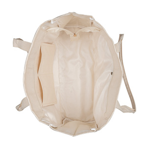 กระเป๋าผ้าใบผ้าฝ้ายธรรมชาติพิมพ์โลโก้ออกแบบได้ตามต้องการ - Product Image 4