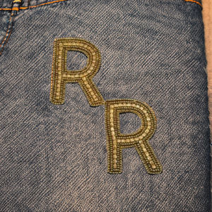 Parches personalizados con letra inicial R más vendidos, diseño elegante con cuentas, alta demanda, accesorios de ropa de tela PU a la venta - Product Image 5
