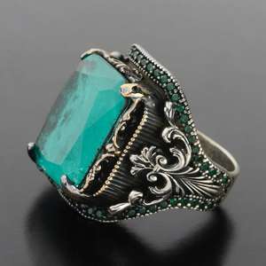 แหวนอเมทิสต์สำหรับผู้ชายแหวนพลอยอเมทิสต์สีเงินทำด้วยมือเครื่องประดับสำหรับผู้ชายของขวัญวันเกิดที่สมบูรณ์แบบสำหรับเขา - Product Image 4