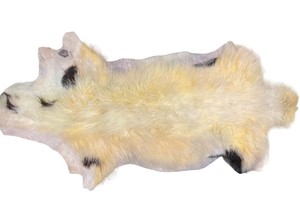 Peau de mouton brute égyptienne Nefertiti, fourrure d'agneau, matière naturelle, 700g, 60x120cm, pour usage vestimentaire - Product Image 4