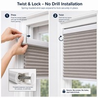 Persianas Celulares Verticales Inalámbricas Modernas de Panal Liso, Cortinas de Ventana de Poliéster Spunlace Motorizadas con Oscurecimiento de Habitaciones, Tamaño Personalizado