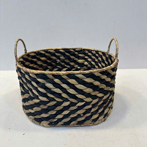 ตะกร้าเก็บของทรงรีจากผักตบชวา ขนาด S หรูหราและเป็นมิตรกับสิ่งแวดล้อม - Product Image 4