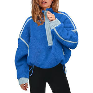 Sudadera de manga larga de gran tamaño para mujer, tejido suave de lujo, moda callejera, traje de invierno esencial - Product Image 1