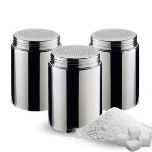 Dispenser di zucchero a velo in acciaio inossidabile 300g di produzione italiana strumenti per Dessert e Cappuccino Set di 3 - Product Image 1
