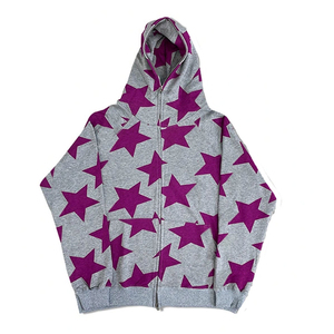 Sweat à capuche zippé personnalisé en usine 500 Gsm coton mélangé fermeture éclair intégrale Double couche poids lourd personnalisé sweats à capuche zippés pour hommes - Product Image 6