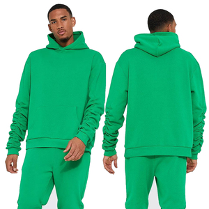 Custom Design Stacked Sweatpants <b>Tracksuit</b> Green Color Pullover Full Sleeve Cotton <b>Polyester</b> Jogging Running <b>Tracksuit</b> For Adult - Product Image 4