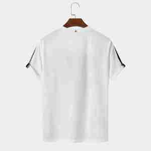 T-shirts pour hommes en coton 100% personnalisables en gros, coupe régulière unisexe, col rond, manches courtes, respirants, écologiques, 220g - Product Image 2