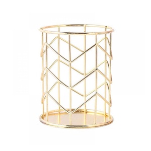 Cubiertos para el hogar con chapado en oro para la venta en fabricación, cubiertos de alambre de metal de tamaño personalizado, ollas para cubiertos para hotel y restaurante - Product Image 3