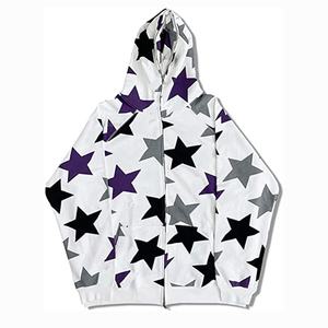 Sudaderas con capucha con cremallera para hombre de cara completa de lana de algodón personalizadas, sudaderas con capucha estampadas elegantes cómodas gruesas unisex, ropa de calle de gran tamaño - Product Image 5