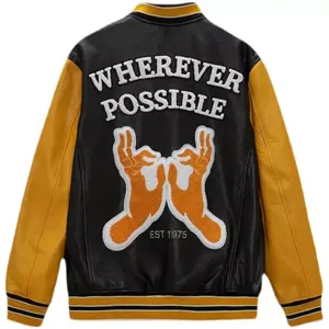 เสื้อแจ็กเก็ตผ้าแคนวาสสำหรับผู้ชายเสื้อแจ็คเก็ตผ้าวูลสำหรับฤดูหนาวปกตั้งโลโก้ได้ตามต้องการ - Product Image 3