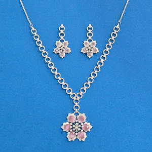 Compra en línea de calidad de exportación de collar clásico CZ con accesorio de moda chapado en rodio - Product Image 1