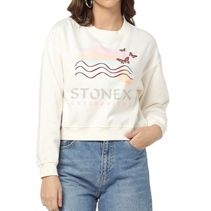 Sudadera de Cuello Redondo para Mujer de Alta Calidad, Sudadera Holgada con Estampado Personalizado, Ropa Casual de Invierno, Servicios OEM - Product Image 1