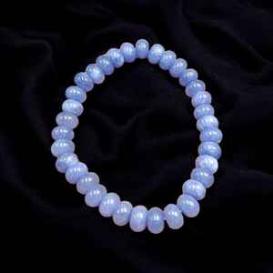 Tanzanite Quartz Gemstone Bracelet 8mm Perles Naturelles Stretch Élastique Bijoux Faits À La Main pour Femmes Hommes Tendance Design Mondial - Product Image 6